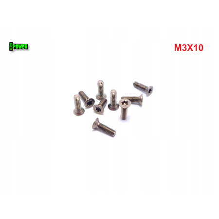 M3x10 śruba tytanowa z łbem stożkowym torx din7991tx śruby tytanowe gr 2