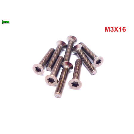 M3x16 śruba tytanowa z łbem stożkowym torx din7991tx śruby tytanowe gr 2
