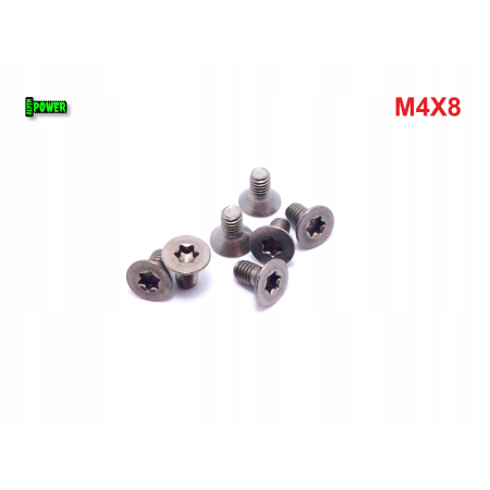M4x8 śruba tytanowa z łbem stożkowym torx din7991tx śruby tytanowe gr2