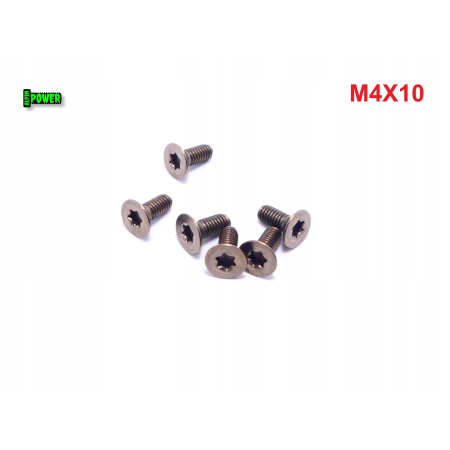 M4x10 śruba tytanowa z łbem stożkowym torx din7991tx śruby tytanowe gr2