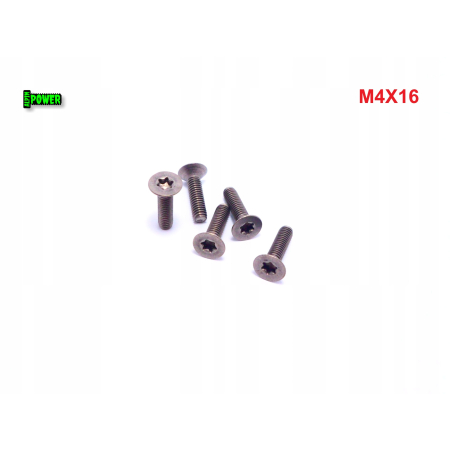M4x16 śruba tytanowa z łbem stożkowym torx din7991tx śruby tytanowe gr2
