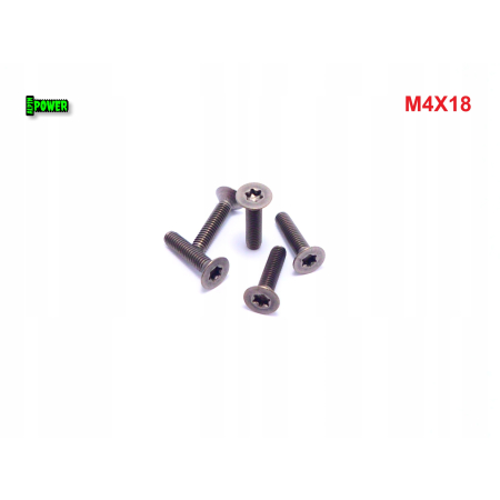 M4x18 śruba tytanowa z łbem stożkowym torx din7991tx śruby tytanowe gr2