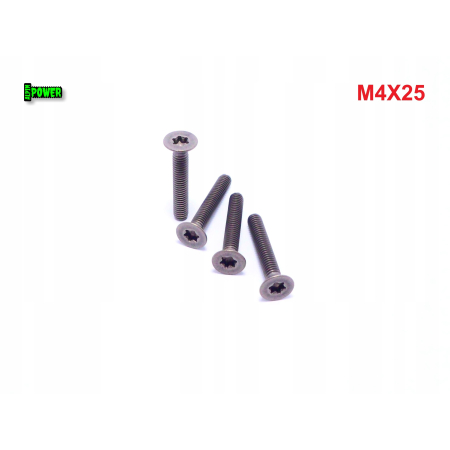 M4x25 śruba tytanowa z łbem stożkowym torx din7991tx śruby tytanowe gr2