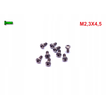 M2,3x4,5 śruba tytanowa z łbem walcowym wypukłym torx din7985tx