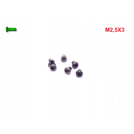 M2,5x3 śruba tytanowa z łbem walcowym wypukłym torx din7985tx śruby tytanowe