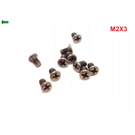 M2x3 tytanowa śruba z płaskim łbem krzyżowym tytan gr2