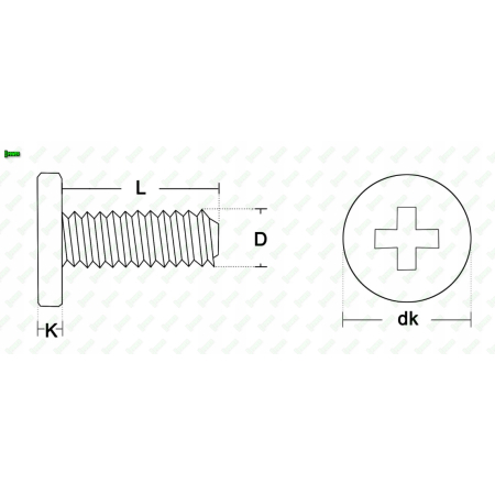 M2x4 tytanowa śruba z płaskim łbem krzyżowym tytan gr2