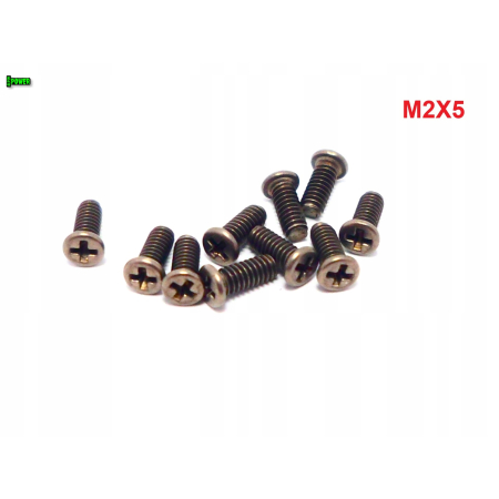 M2x5 tytanowa śruba z płaskim łbem krzyżowym tytan gr2