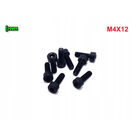 M4x12 śruba tytanowa grade2 imbusowa din 912 śruby tytanowe kolorowe czarna