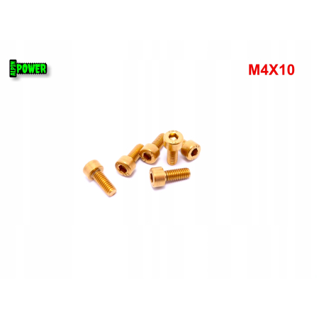 M4x10 śruba tytanowa grade2 imbusowa din 912 śruby tytanowe kolorowe złota