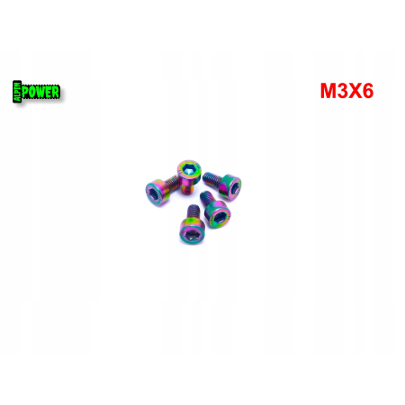 M3x6 śruba tytanowa grade 2 imbusowa din 912 śruby tytanowe kolorowe