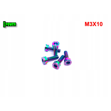 M3x10 śruba tytanowa grade 2 imbusowa din 912 śruby tytanowe kolorowe