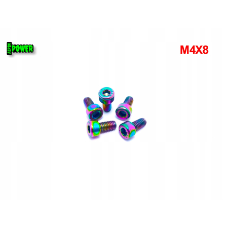 M4x8 śruba tytanowa grade 2 imbusowa din 912 śruby tytanowe kolorowe