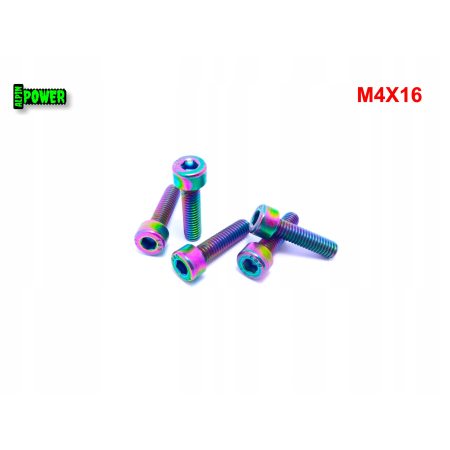 M4x16 śruba tytanowa grade 2 imbusowa din 912 śruby tytanowe kolorowe