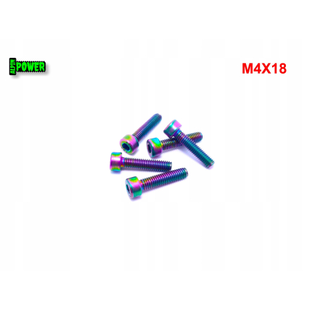 M4x18 śruba tytanowa grade 2 imbusowa din 912 śruby tytanowe kolorowe
