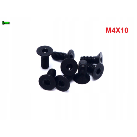 M4x10 śruba tytanowa imbusowa din 7991 tytan gr2 śrubki tytan kolor czarny