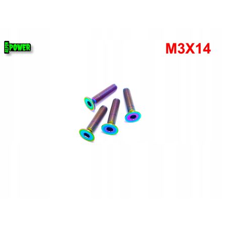 M3x14 śruba tytanowa imbusowa din 7991 tytan gr2 śruby tytanowe kolorowe