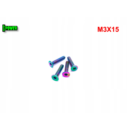 M3x15 śruba tytanowa imbusowa din 7991 tytan gr2 śruby tytanowe kolorowe