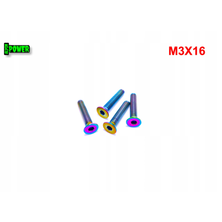 M3x16 śruba tytanowa imbusowa din 7991 tytan gr2 śruby tytanowe kolorowe