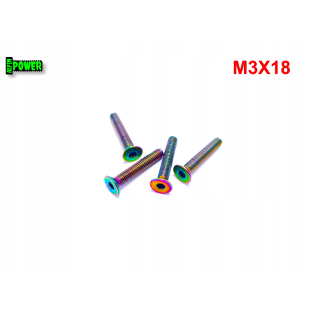 M3x18 śruba tytanowa imbusowa din 7991 tytan gr2 śruby tytanowe kolorowe