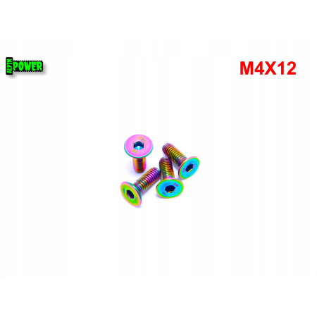 M4x12 śruba tytanowa imbusowa din 7991 tytan gr2 śruby tytanowe kolorowe