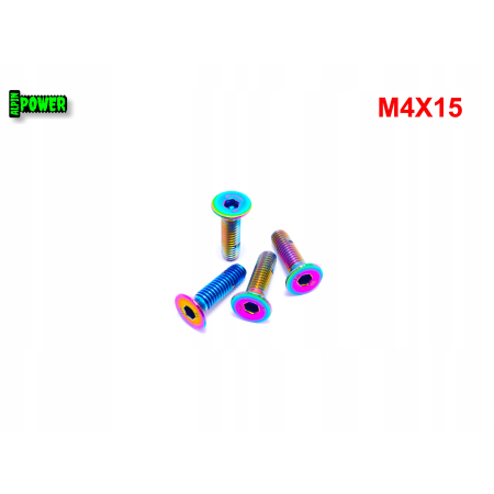 M4x15 śruba tytanowa imbusowa din 7991 tytan gr2 śruby tytanowe kolorowe
