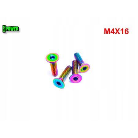 M4x16 śruba tytanowa imbusowa din 7991 tytan gr2 śruby tytanowe kolorowe