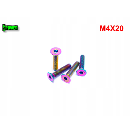 M4x20 śruba tytanowa imbusowa din 7991 tytan gr2 śruby tytanowe kolorowe