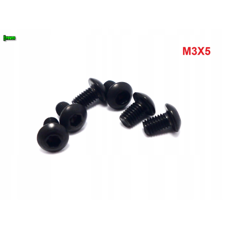 M3x5 śruba tytanowa gr2 imbusowa iso 7380 śruby tytanowe kolorowe czarna
