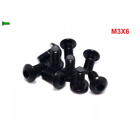 M3x6 śruba tytanowa gr2 imbusowa iso 7380 śruby tytanowe kolorowe czarna