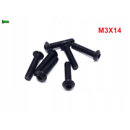 M3x14 śruba tytanowa gr2 imbusowa iso 7380 śruby tytanowe kolorowe czarna