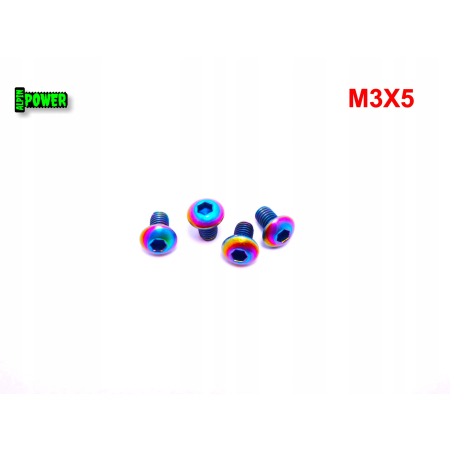 M3x5 śruba tytanowa gr2 imbusowa iso 7380 śruby tytanowe kolorowe śrubki