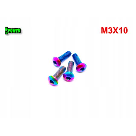 M3x10 śruba tytanowa gr2 imbusowa iso 7380 śruby tytanowe kolorowe śrubki