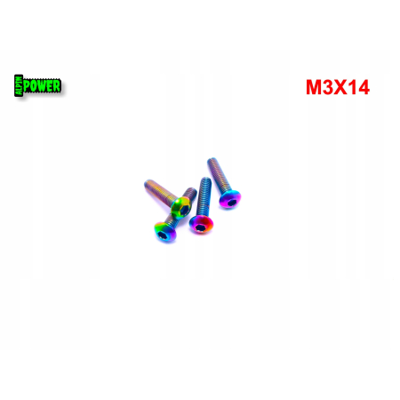 M3x14 śruba tytanowa gr2 imbusowa iso 7380 śruby tytanowe kolorowe śrubki