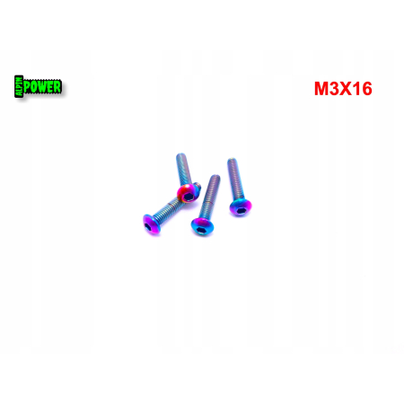 M3x16 śruba tytanowa gr2 imbusowa iso 7380 śruby tytanowe kolorowe śrubki