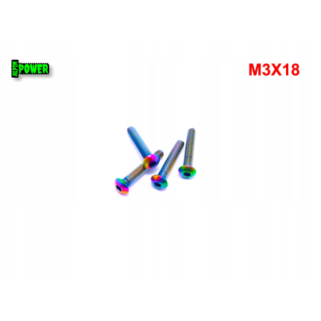 M3x18 śruba tytanowa gr2 imbusowa iso 7380 śruby tytanowe kolorowe śrubki