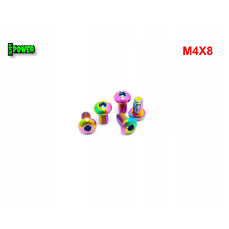 M4x8 śruba tytanowa gr2 imbusowa iso 7380 śruby tytanowe kolorowe śrubki