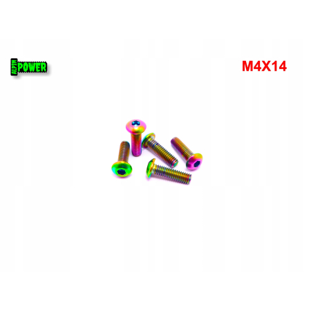 M4x14 śruba tytanowa gr2 imbusowa iso 7380 śruby tytanowe kolorowe śrubki