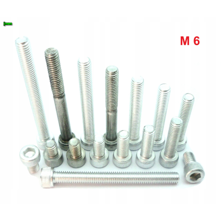 M6x8 śruba imbusowa din 912 iso 4762 aluminiowa