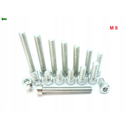 M8x55 śruba imbusowa din 912 iso 4762 śruby aluminiowe śruba aluminiowa