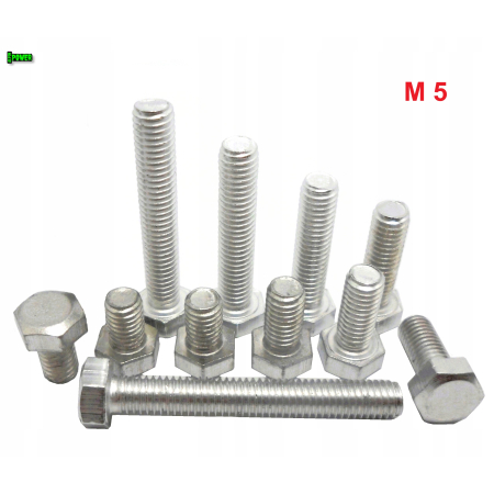 M5x20 śruba aluminiowa sześciokątna din 933 aluminium 6061 śruby aluminiowe