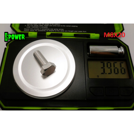 M8x20 śruba din 933 iso 4017 aluminiowa