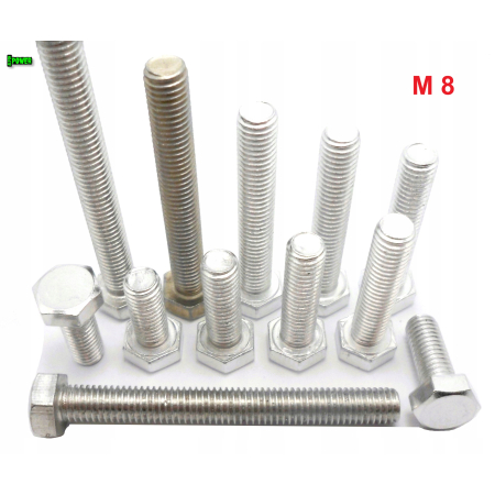 M8x40 śruba din 933 iso 4017 aluminiowa