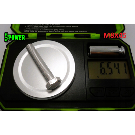 M8x45 śruba din 933 iso 4017 aluminiowa