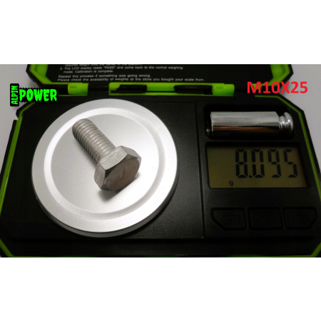 M10x25 śruba din 933 iso 4017 aluminiowa