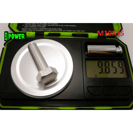 M10x35 śruba din 933 iso 4017 aluminiowa