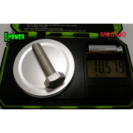 M10x40 śruba din 933 iso 4017 aluminiowa