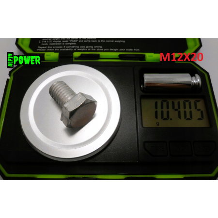 M12x20 śruba din 933 iso 4017 aluminiowa