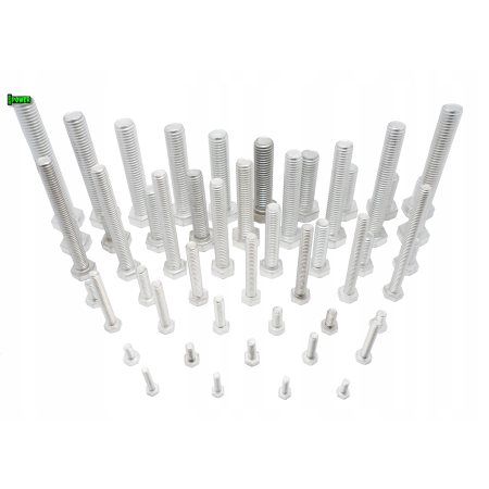 M12x65 śruba aluminiowa din933 aluminium 6061 śruby aluminiowe sześicokątne