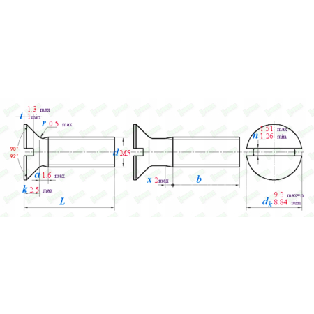 M5x16 śruba aluminiowa stożkowa din 963 aluminium 7075 śruby aluminiowe